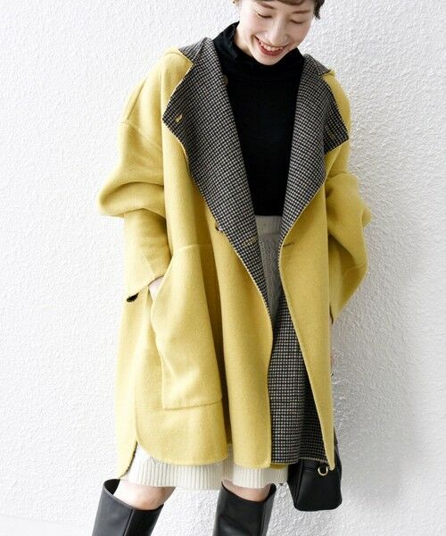 SHIPS any: リバー フーディー ポンチョ ハーフ コート （その他