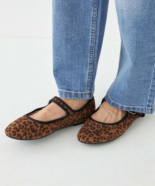 セール】 Sophora:レオパード メリージェーン シューズ （フラット