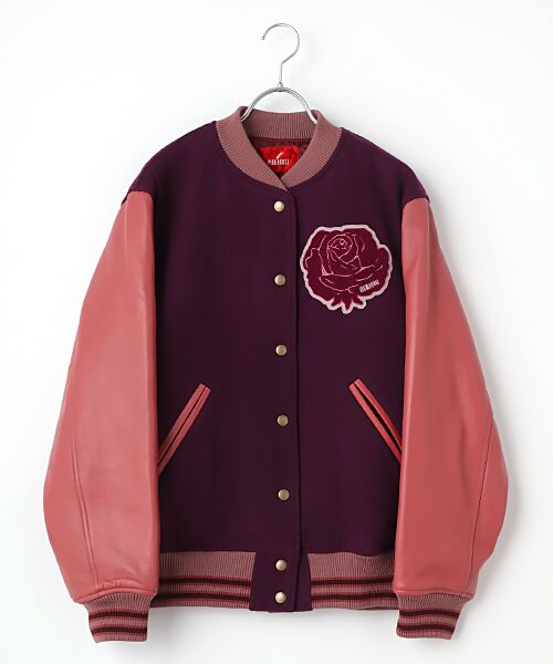 セール】 ローズワッペン使いスタジャン （ブルゾン）｜PINK HOUSE