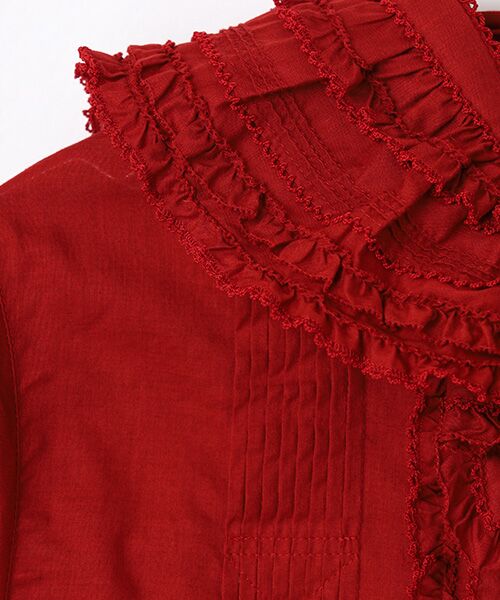 セール】 リボンモチーフ使いフードブラウス （シャツ・ブラウス