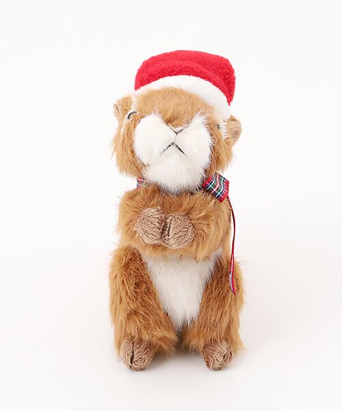 セール】 クリスマスりすぬいぐるみコサージュ （ブローチ・コサージュ