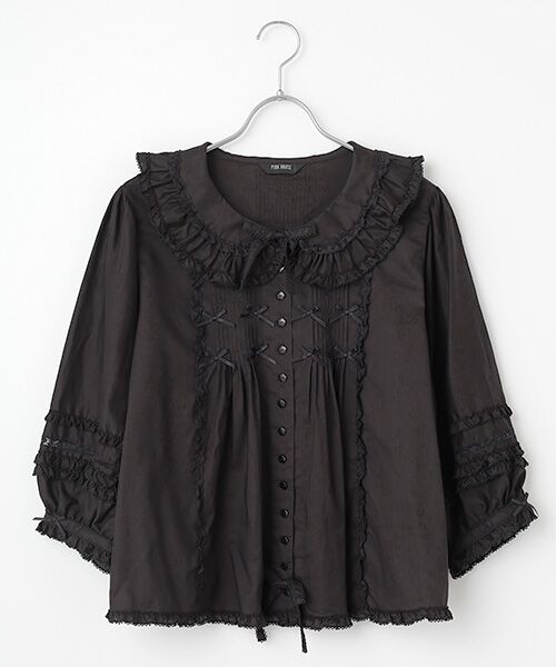 セール】 フランス製レース使いローンブラウス （シャツ・ブラウス