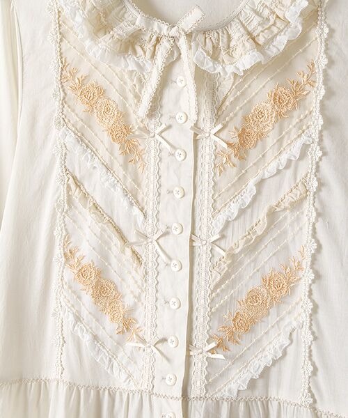 セール】 ローズフローレース使いワンピース （ロング・マキシ丈