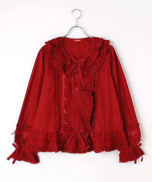 セール】 フリル使いローンオーバーブラウス （シャツ・ブラウス