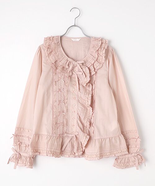 セール】 フリル使いローンオーバーブラウス （シャツ・ブラウス