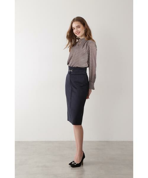 セール】 ◇バイアスダイヤ柄カットジャカードブラウス （シャツ