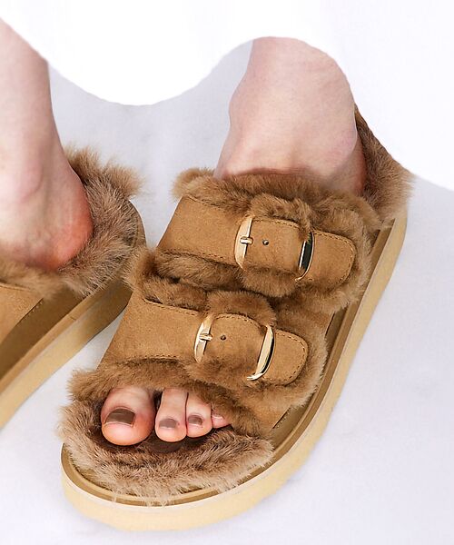 MOHI／モヒ】 ムートンベルトサンダル （サンダル）｜Rouge vif la cle