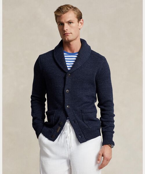 マールド コットン ショールカラー カーディガン （カーディガン