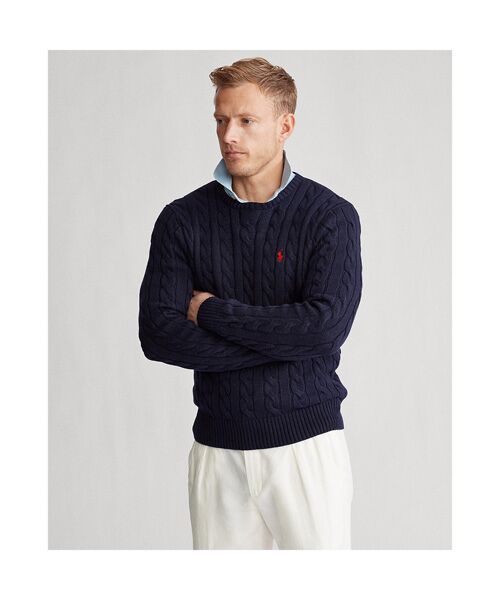 ケーブルニット コットン セーター （ニット・セーター）｜POLO RALPH