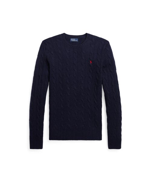 ケーブルニット ウールカシミヤ セーター （ニット・セーター）｜POLO