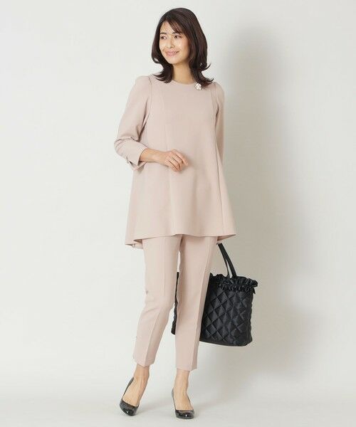 ふわふわピンク】TO BE CHIC ウェーブローン チュニックブラウス