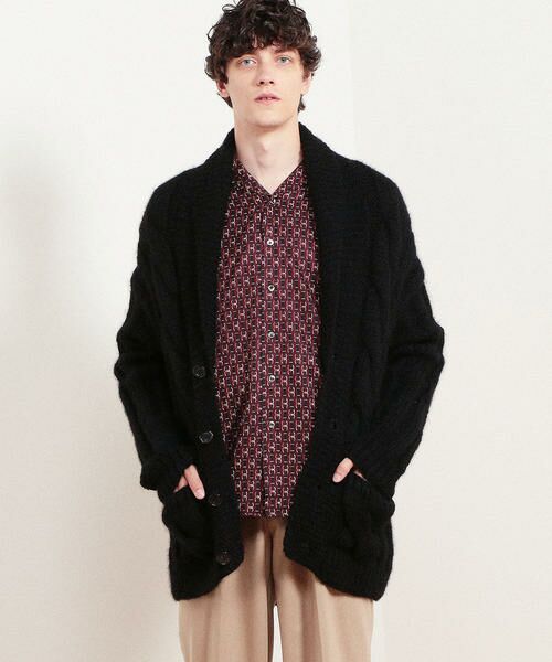 セール】 ベビーアルパカウール ショールカラーカーディガン