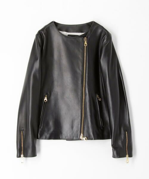 セール】 【別注】CINQUANTA×TOMORROWLAND ノーカラーダブルライダース