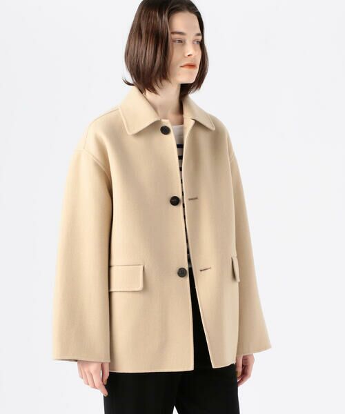 セール】 ウールカシミヤメルトン バルカラーショートコート （その他