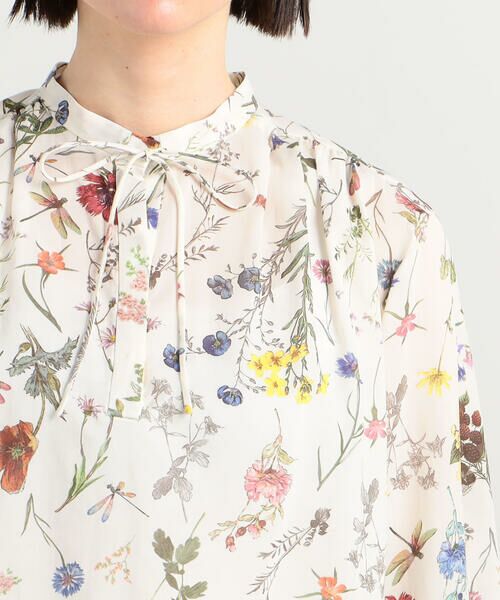 セール】 ボタニカルリベルラプリント ボウタイブラウス （シャツ