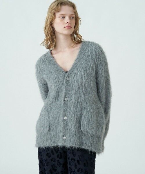 セール】 フラッフィーアルパカ Vネックカーディガン （カーディガン
