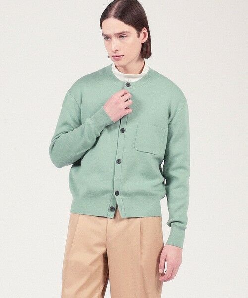 CABaN コットンカシミヤ ポケットクルーネックカーディガン （ニット