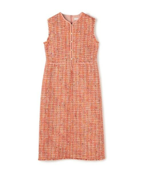 セール】 シャイニーカラーツイード ストレートジャンパースカート