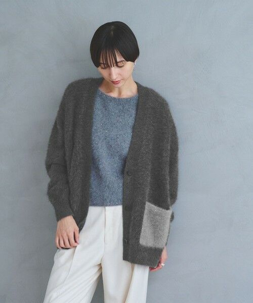 フォックスカシミヤ スパンコール ミドル カーディガン （カーディガン