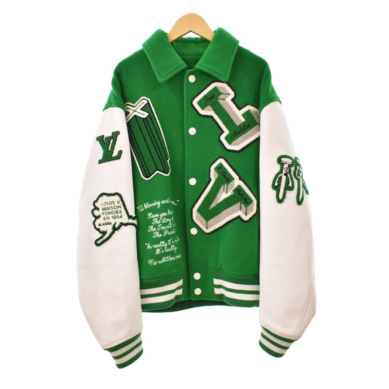 ルイヴィトン LOUIS VUITTON 21AW レザーエンブロイダリー バーシティ