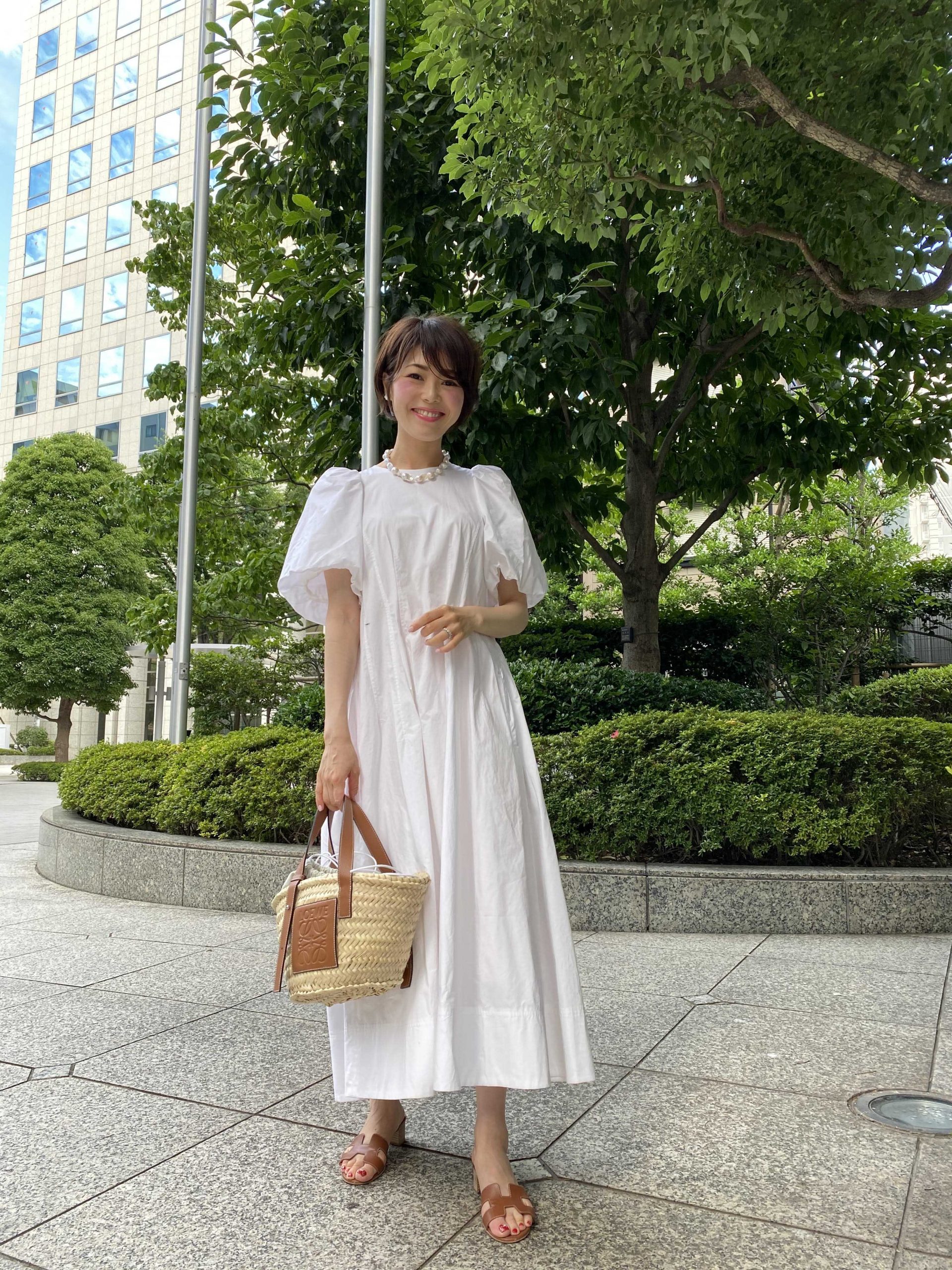 ロエベのかごバッグSNAP】オシャレママたちはどんなコーデに合わせてる