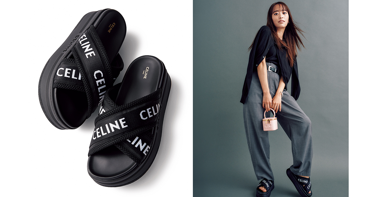 セリーヌ】の“厚底スポサン”に注目！モノトーン派の抜け感に活躍 | VERY