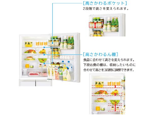 ヨドバシ.com - 日立 HITACHI 冷蔵庫 （401L・左開き） 5ドア