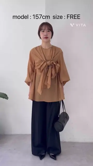 フロントリボンブラウス | Whim Gazette(ウィム ガゼット)レディース