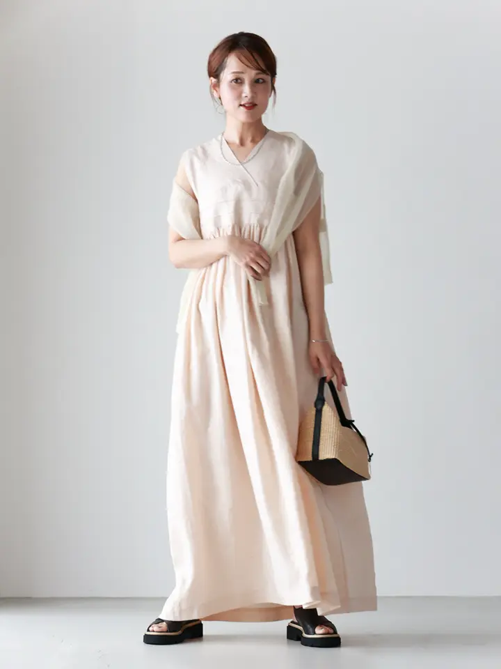 HYKE(ハイク)】 LINEN MAXI DRESS｜PARIGOT ONLINE（パリゴオンライン）