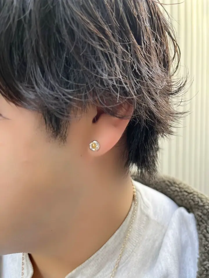 サンシンボル スターリングコレクション シルバー925ピアス/K24(24金