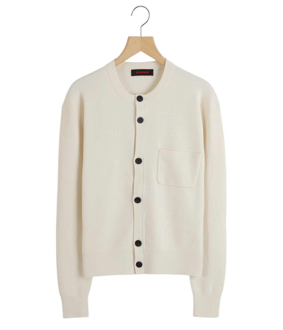 コットンカシミヤ ポケットクルーネックカーディガン | CABaN(キャバン