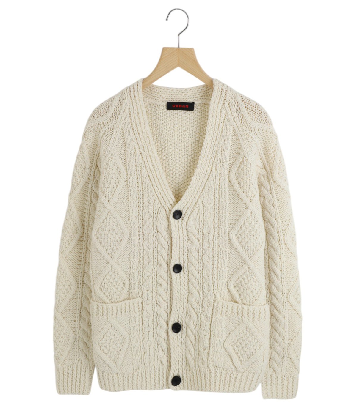 ウールハンドニット ケーブルカーディガン | CABaN(キャバン