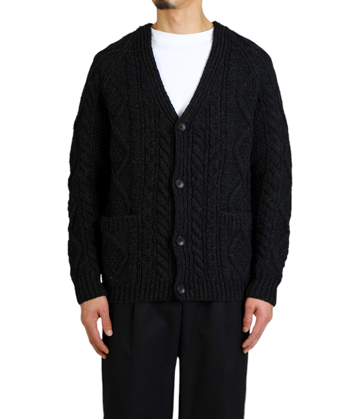 ウールハンドニット ケーブルカーディガン | CABaN(キャバン
