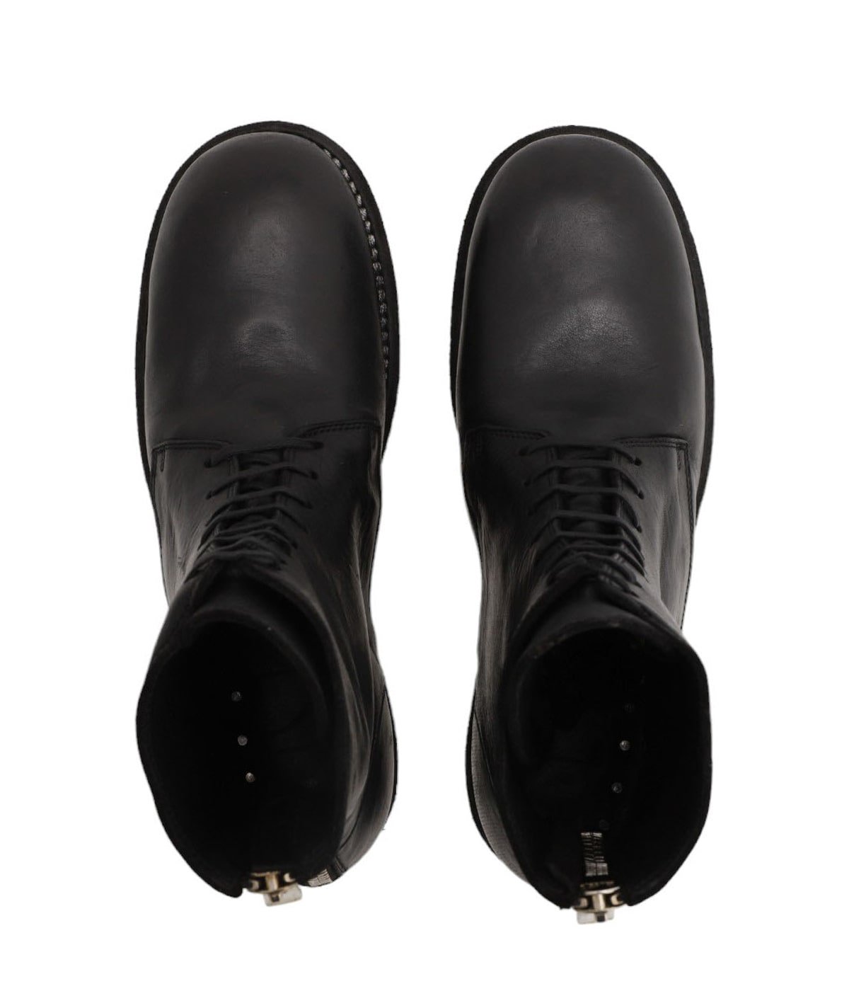 LACED UP AND BACK ZIP BOOTS | GUIDI(グイディ) / シューズ レザー