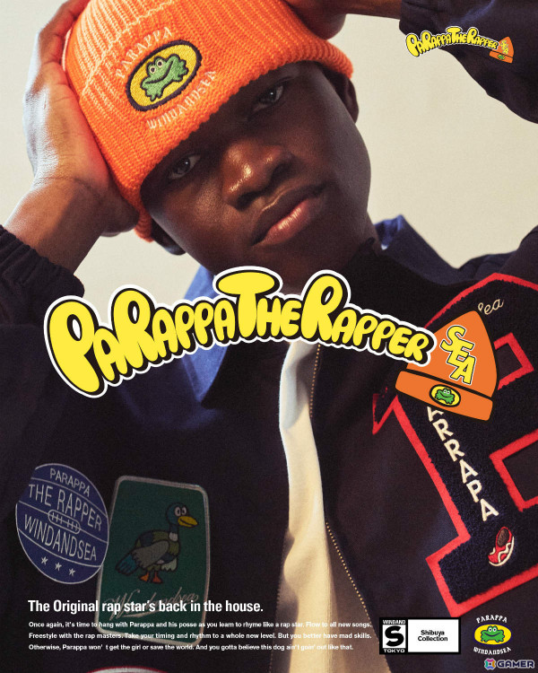 パラッパラッパー」×WIND AND SEAのコラボアイテムが4月25日より開催