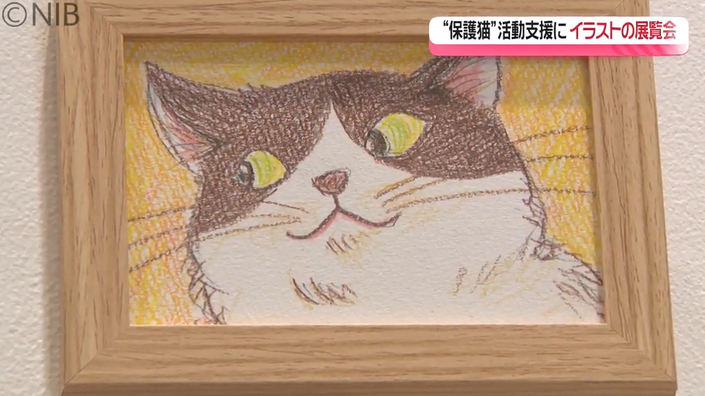 色鉛筆でやさしく描いているのは “保護猫” ナガサキピースミュージアム