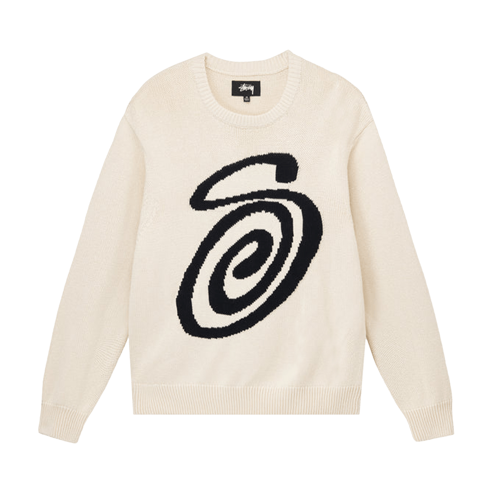 Buy Stussy Curly S Sweater 'Natural' - 117073 NATU | GOAT