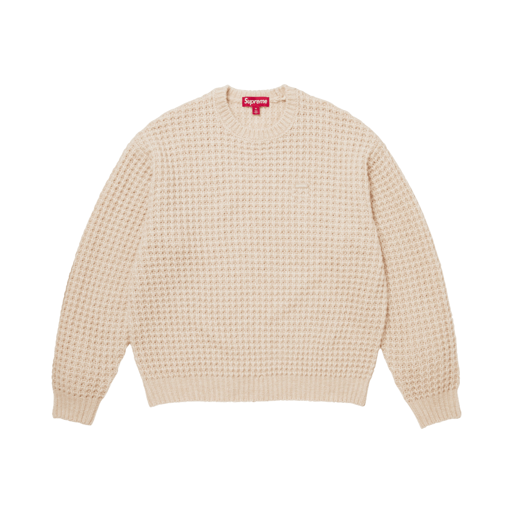 Buy Supreme Small Box Waffle Sweater 'Natural' - FW25SK21 NATURAL