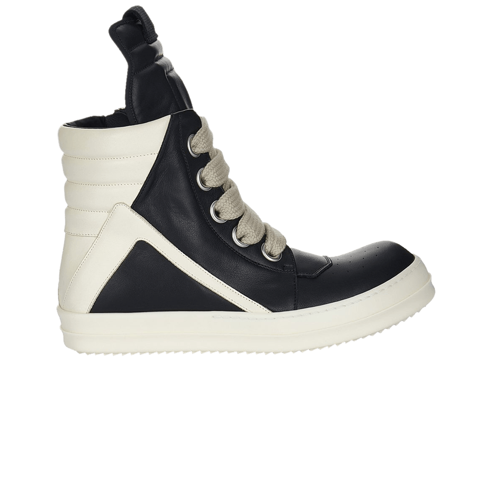 Buy Rick Owens Concordians Jumbo Laced Geobasket 'Black Milk