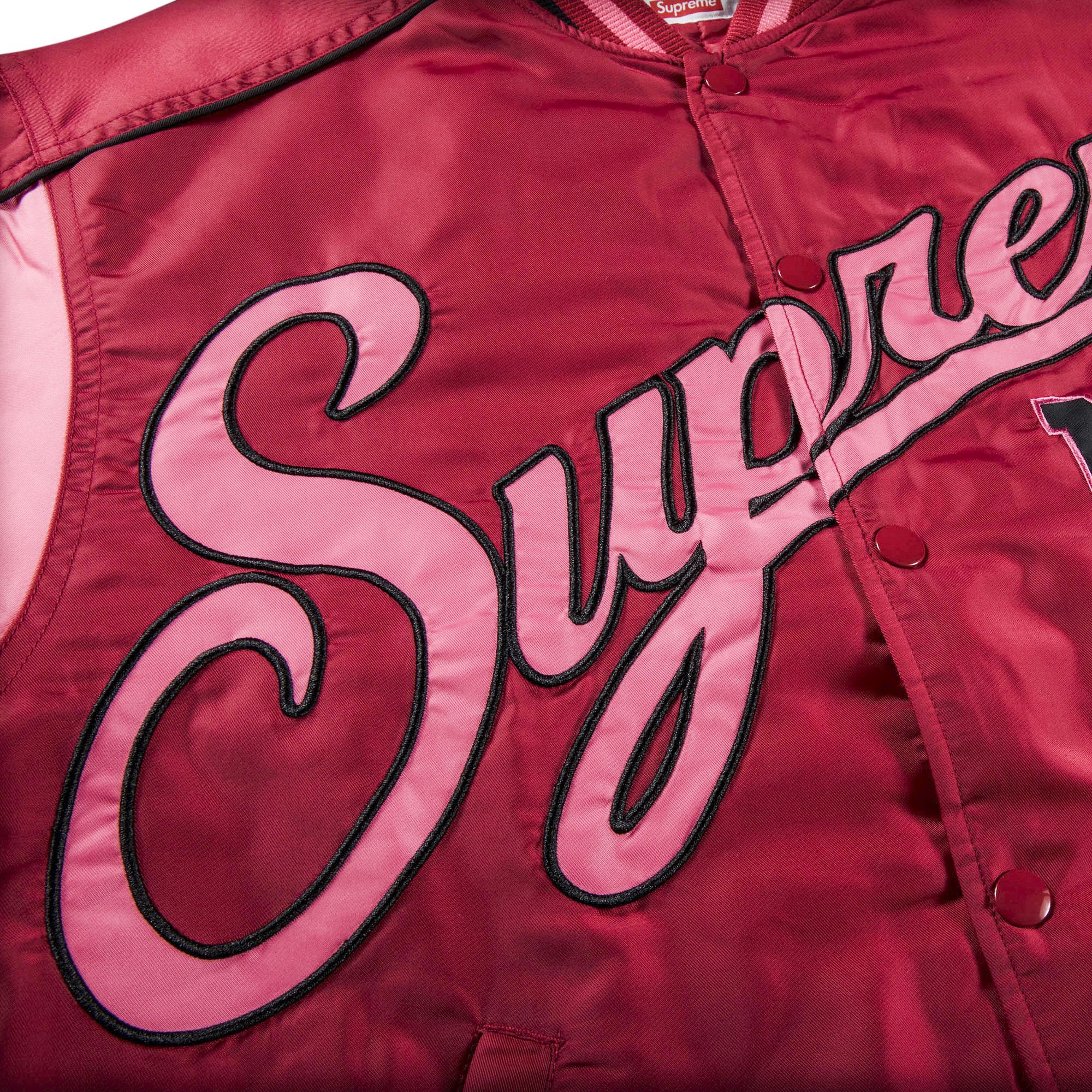 Buy Supreme Contrast Script Varsity Jacket 'Red' - FW20J38 RED | GOAT