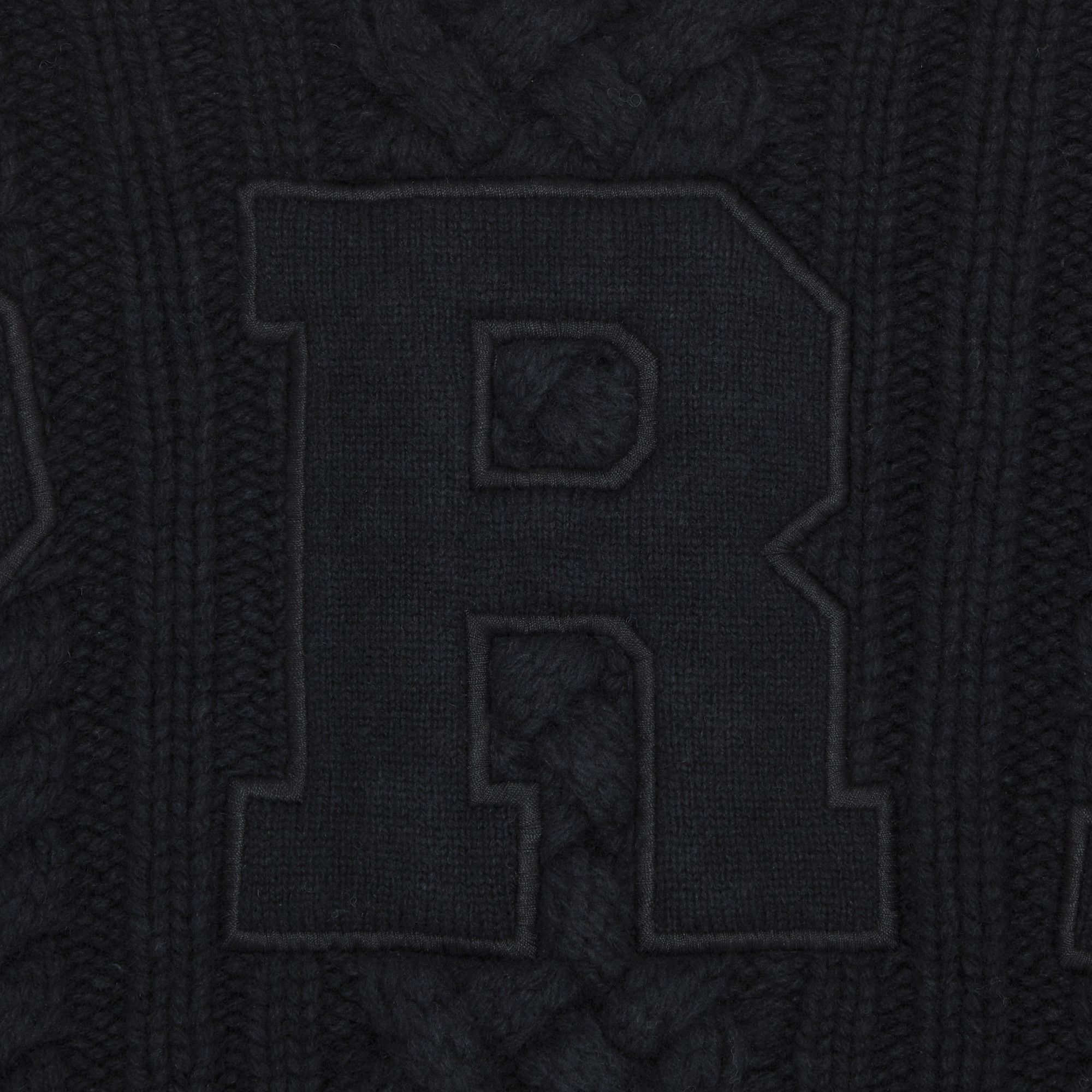 Buy Supreme Appliqué Cable Knit Sweater 'Black' - FW23SK19 BLACK
