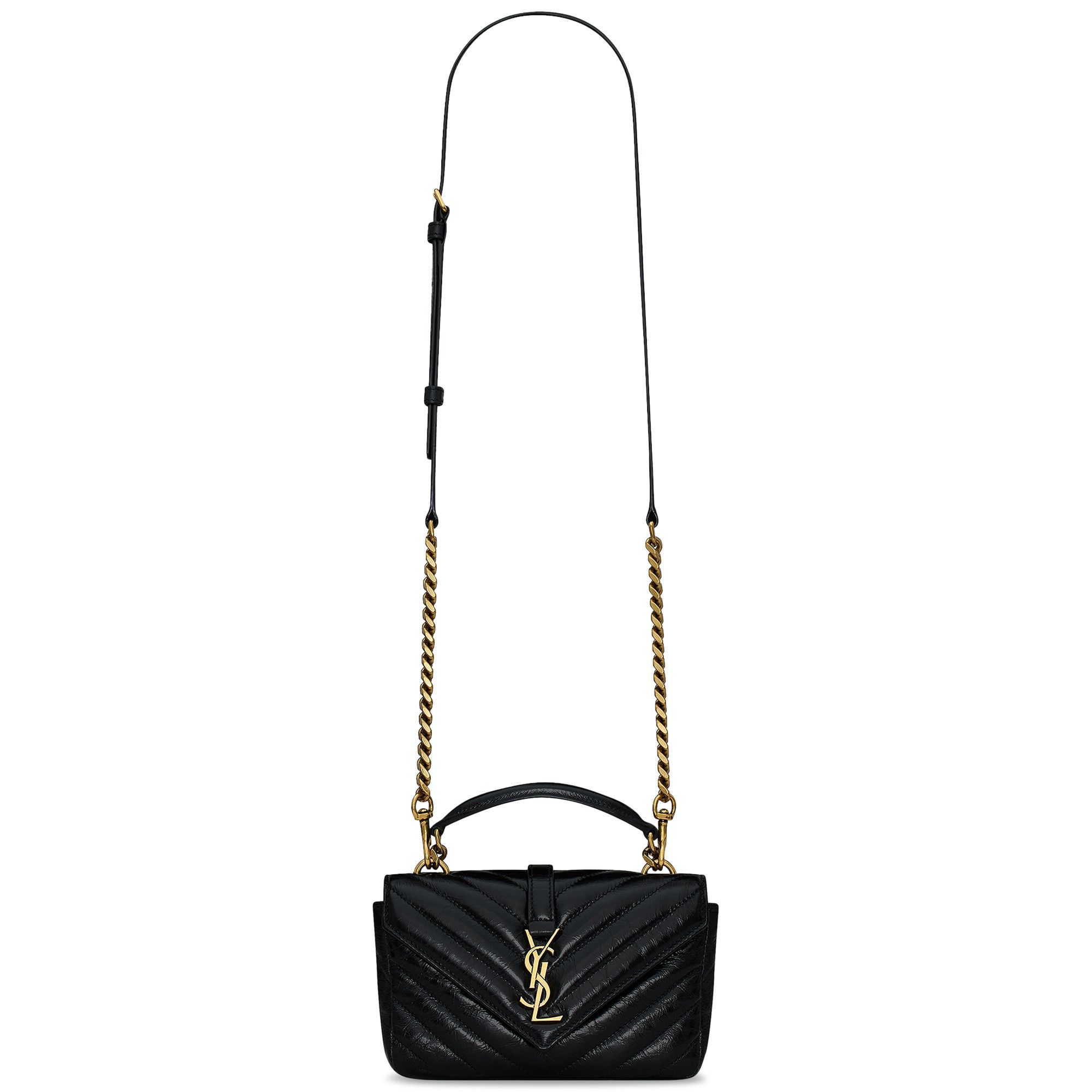 Buy Saint Laurent College Mini Chain Bag 'Noir' - 779430 DZH07