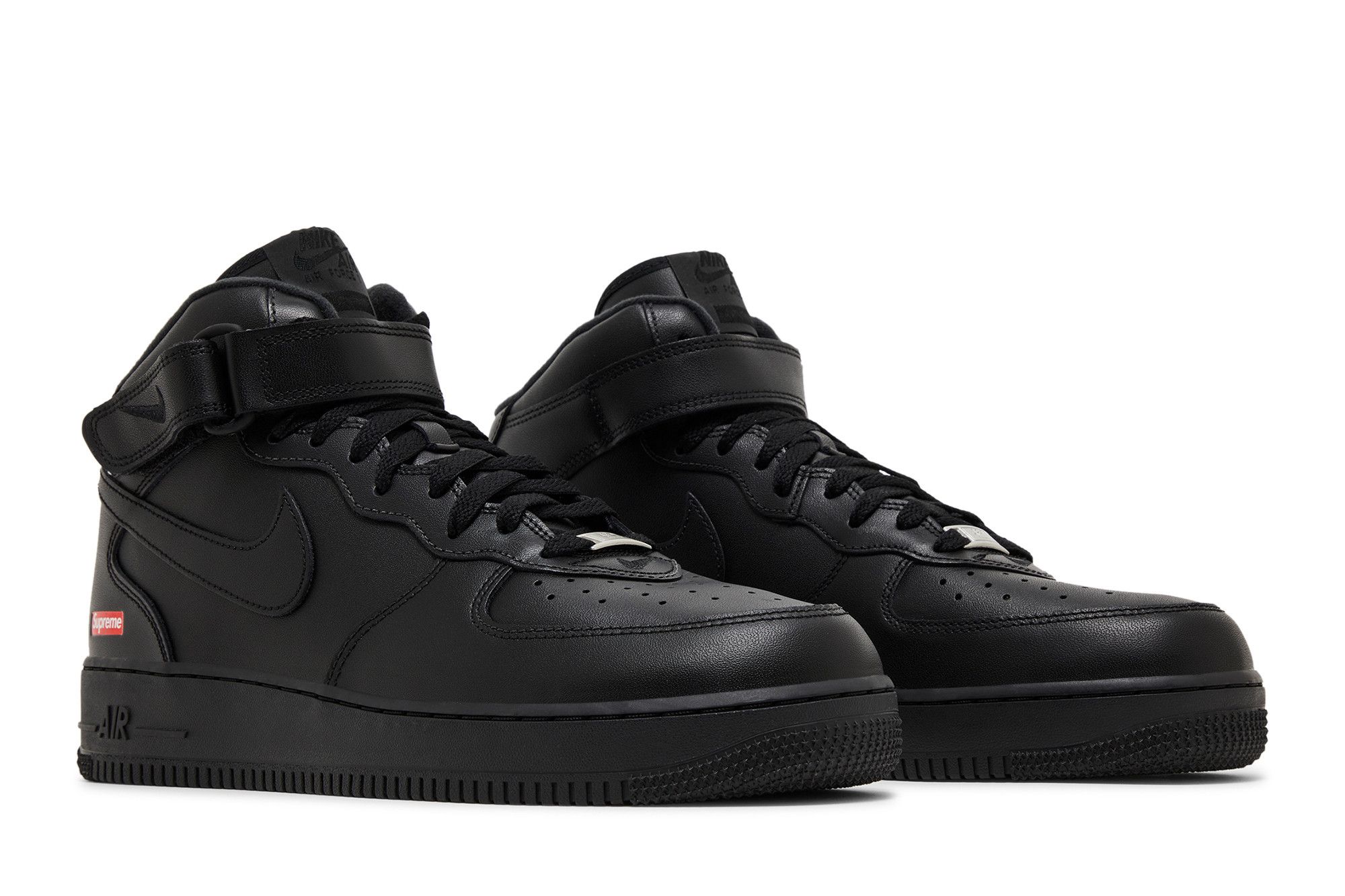 Buy Supreme x Nike Air Force 1 Mid 'Box Logo - Triple Black
