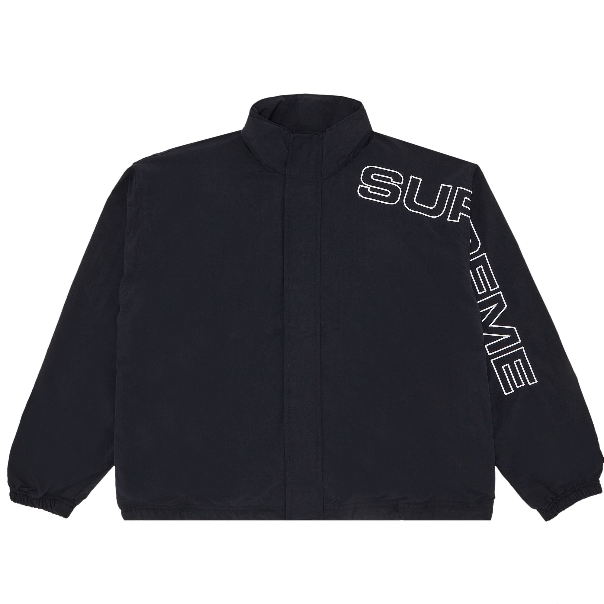 Buy Supreme Spellout Embroidered Track Jacket 'Black' - FW24J70
