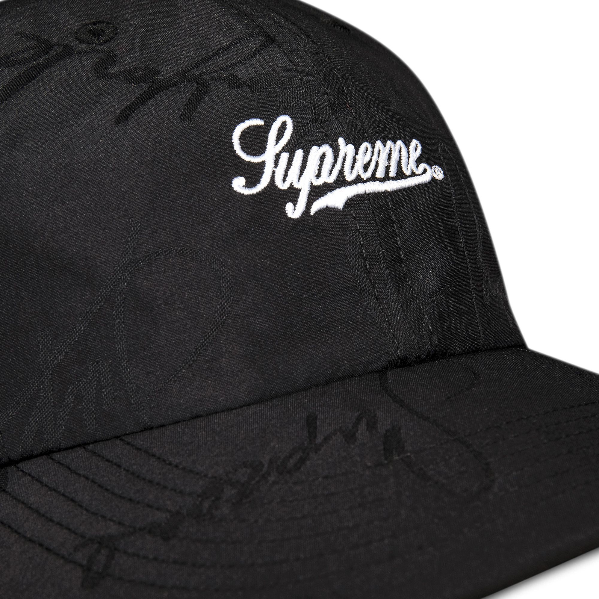 Buy Supreme Script Logos 6-Panel 'Black' - FW20H84 BLACK | GOAT