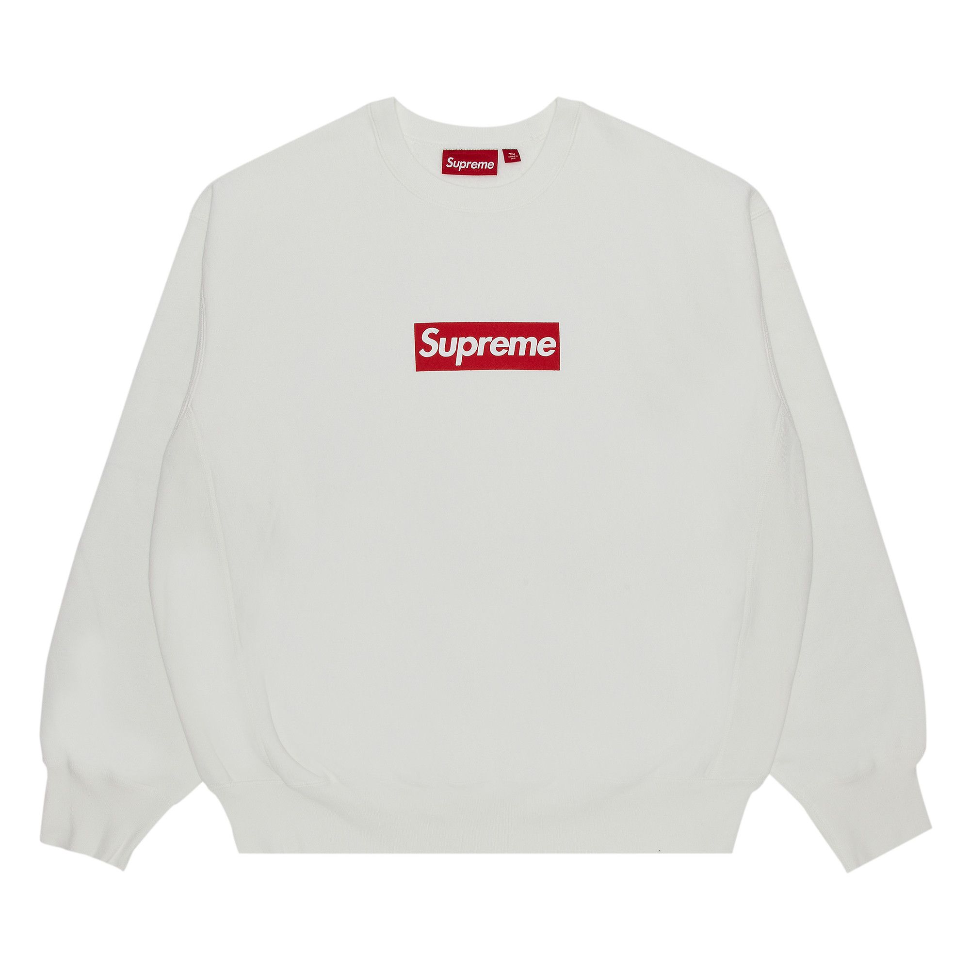 Buy Supreme Washed Box Logo Crewneck 'White' - SS25SW2 WHITE | GOAT CA