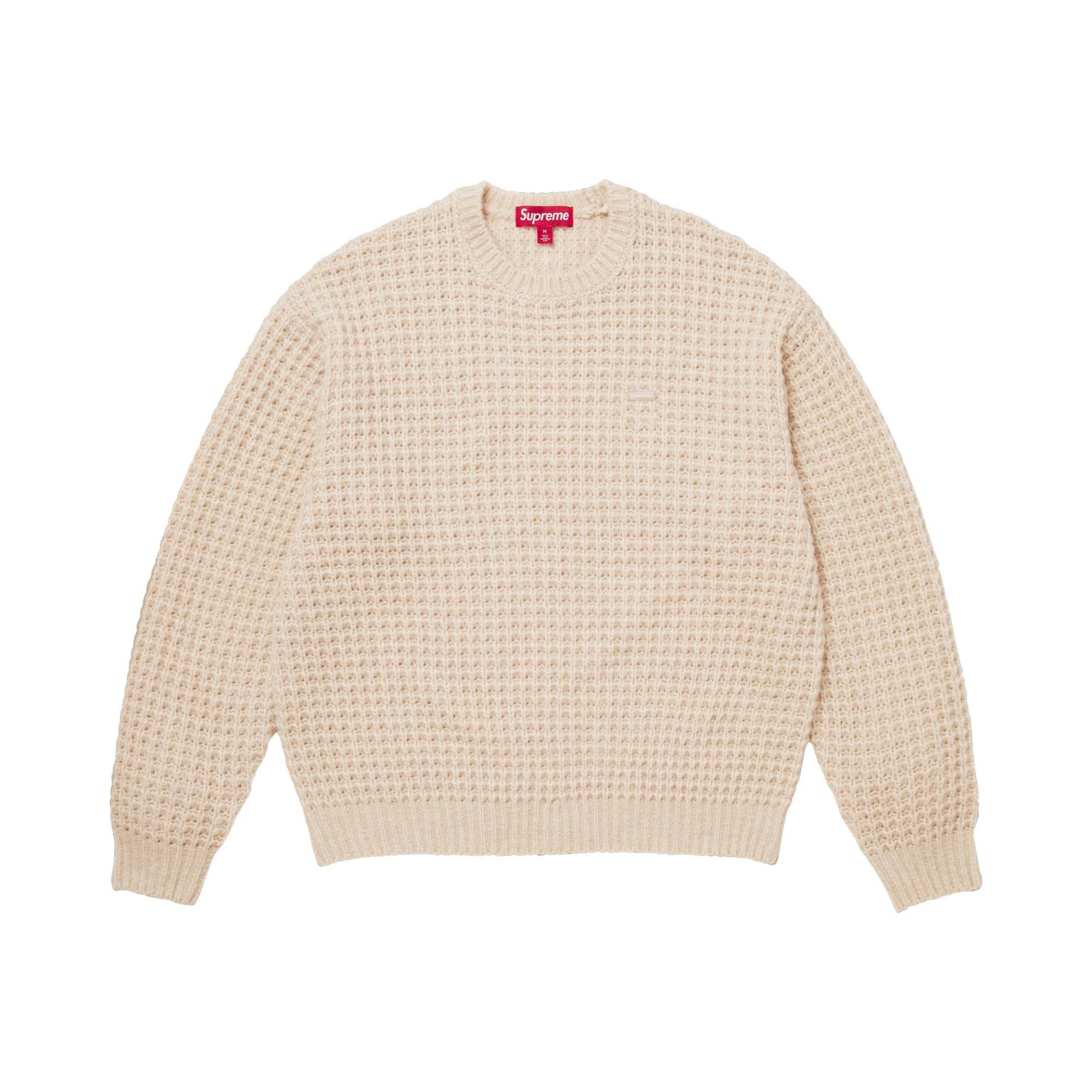 Buy Supreme Small Box Waffle Sweater 'Natural' - FW25SK21 NATURAL