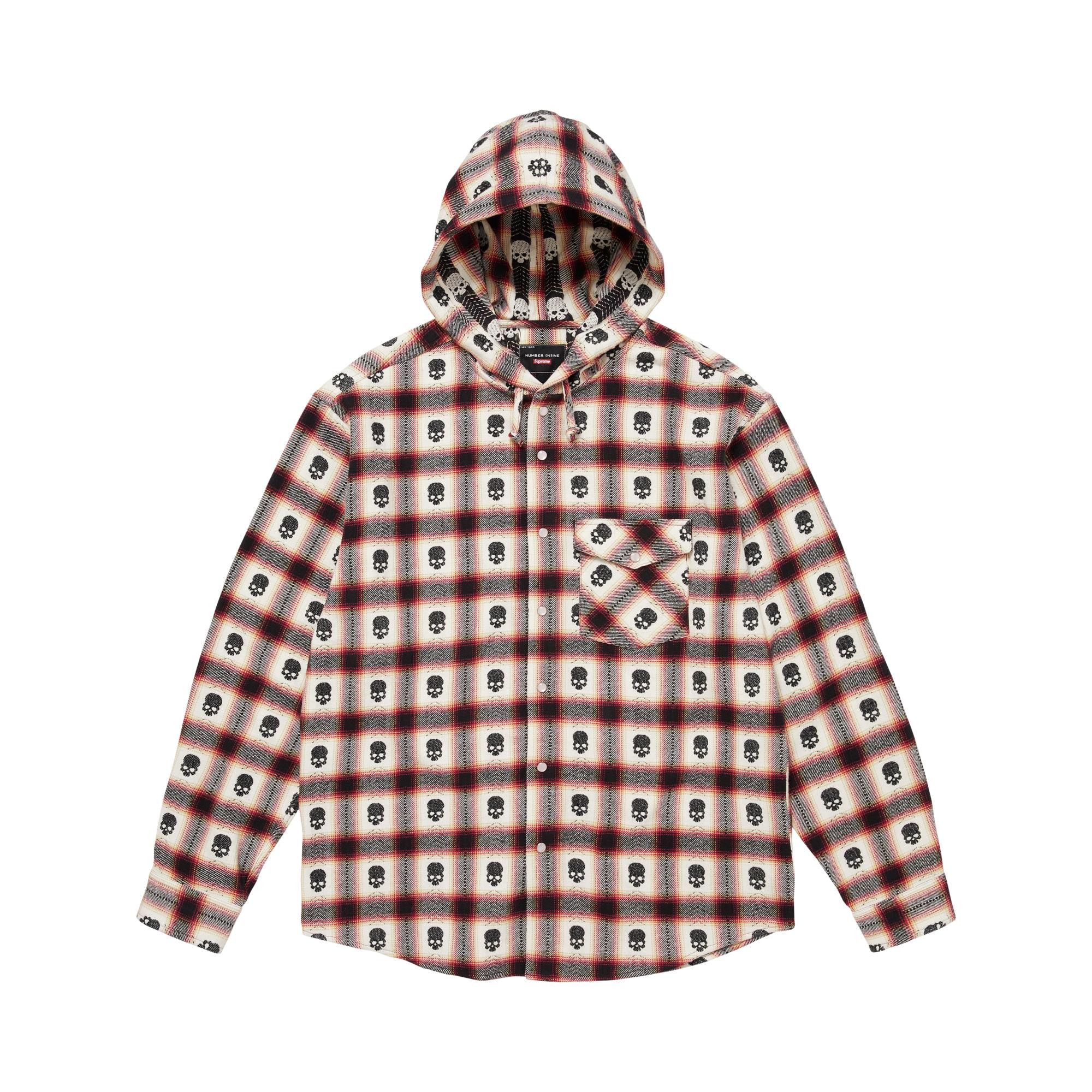Buy Supreme x Number (N)Ine Hooded Flannel Shirt 'White' - FW25S22