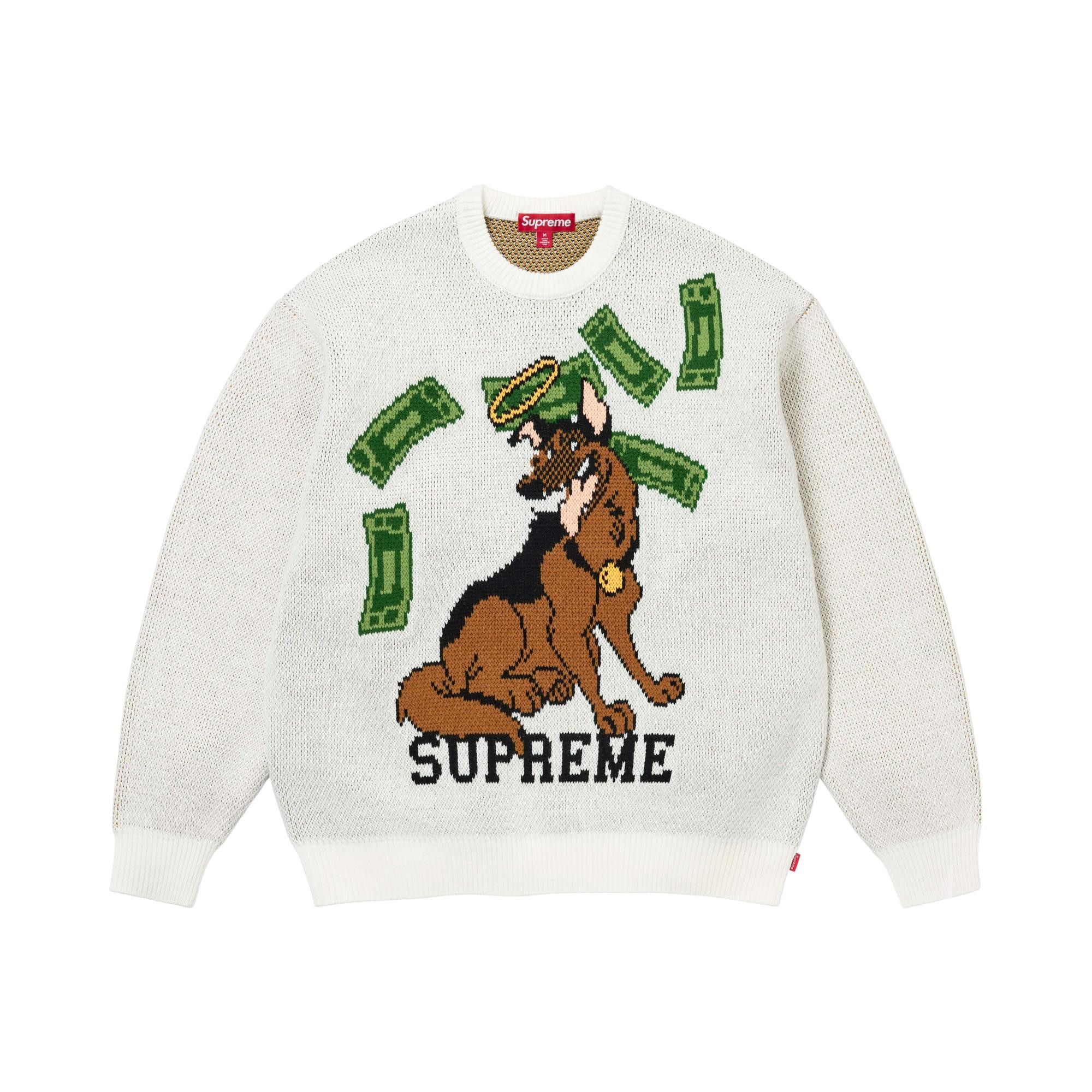 Buy Supreme All Dogs Go To Heaven Sweater 'White' - FW25SK55 WHITE