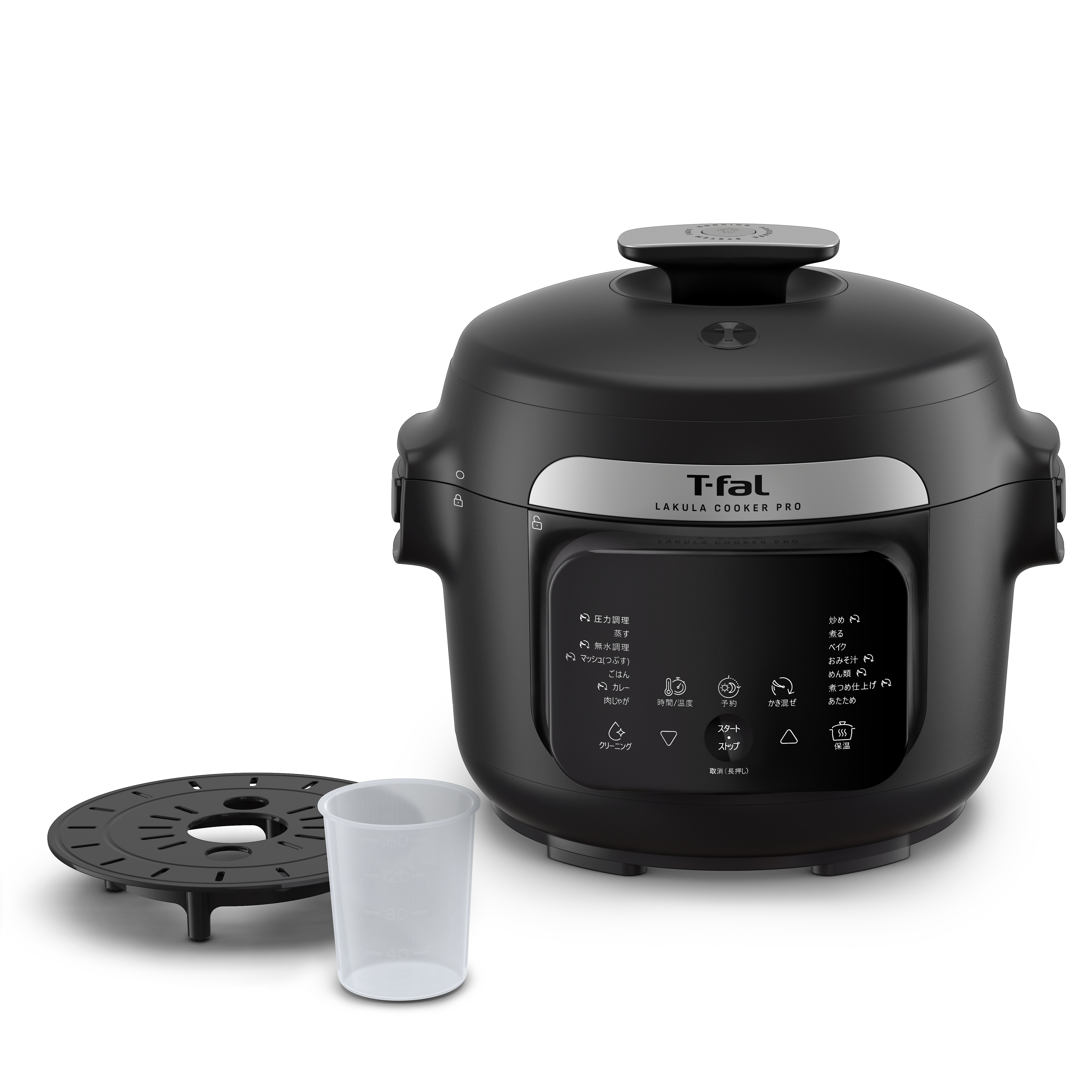 ラクラ・クッカー プロ 自動調理鍋 ブラック（圧力機能付き） CY3818J0